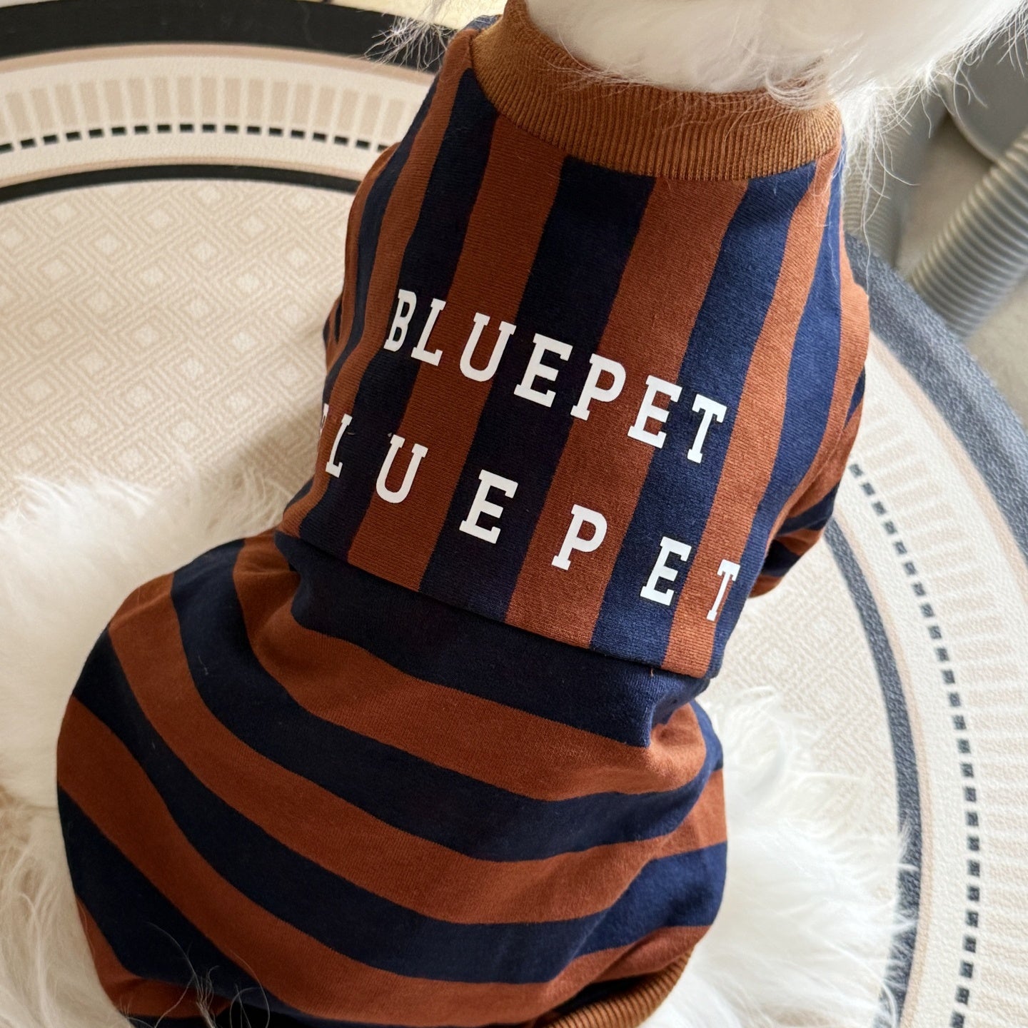 KFX-5204157 Thin Striped Casual Dog Shirt for Outdoor Summer Wear