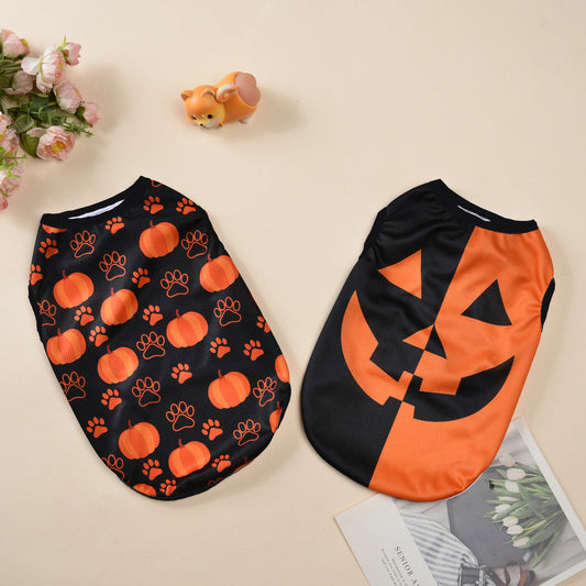 KFX-5205181 Halloween-Themed Pet Costumes for Dogs and Cats in Pumpkin Designs - Multiple Sizes Available