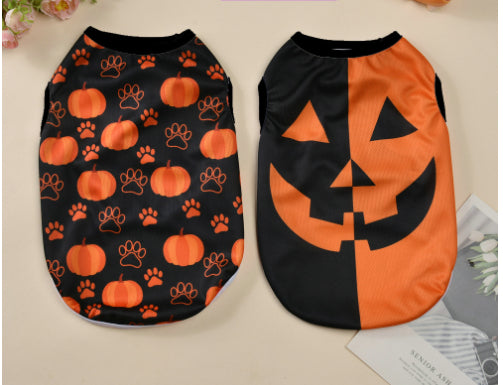 KFX-5205181 Halloween-Themed Pet Costumes for Dogs and Cats in Pumpkin Designs - Multiple Sizes Available