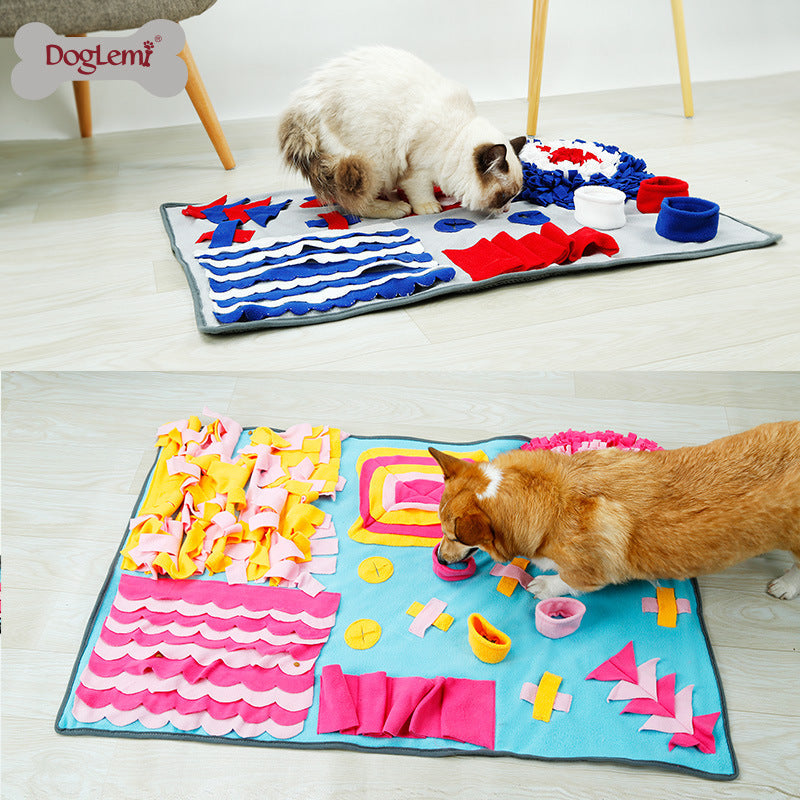 KFX-5207229 Interactive Pet Snuffle Mat for Dogs and Cats - Soft Fleece Feeding & Foraging Activity Blanket