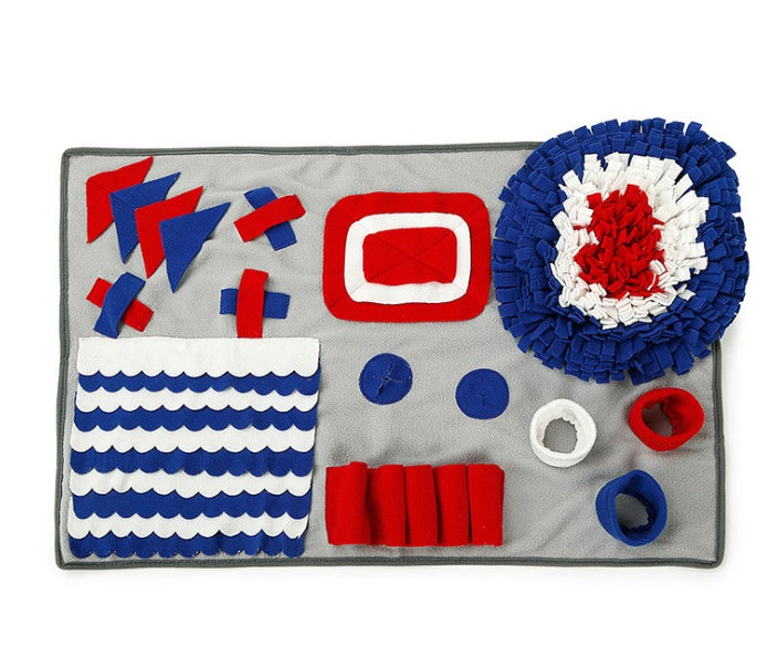 KFX-5207229 Interactive Pet Snuffle Mat for Dogs and Cats - Soft Fleece Feeding & Foraging Activity Blanket