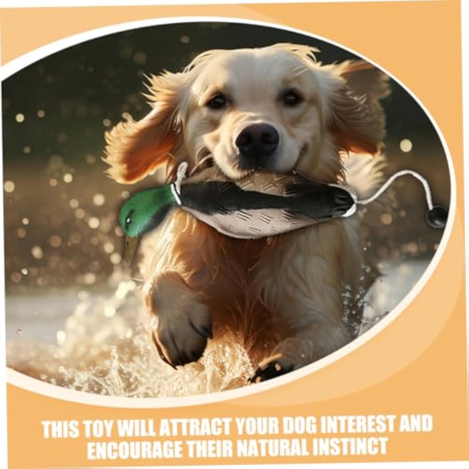 KFX-5207997 Durable Stuffed Duck Dog Toy for Aggressive Chewers - No Stuffing, Quacking Sound, Ideal for Training and Play