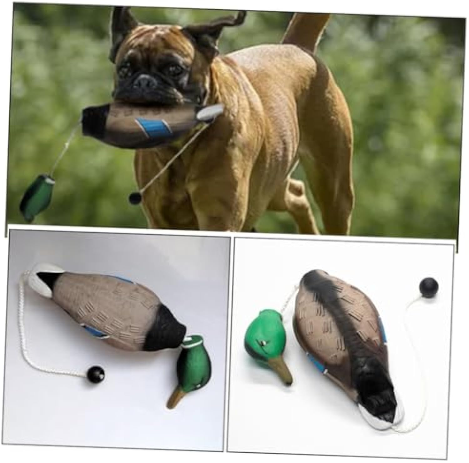 KFX-5207997 Durable Stuffed Duck Dog Toy for Aggressive Chewers - No Stuffing, Quacking Sound, Ideal for Training and Play