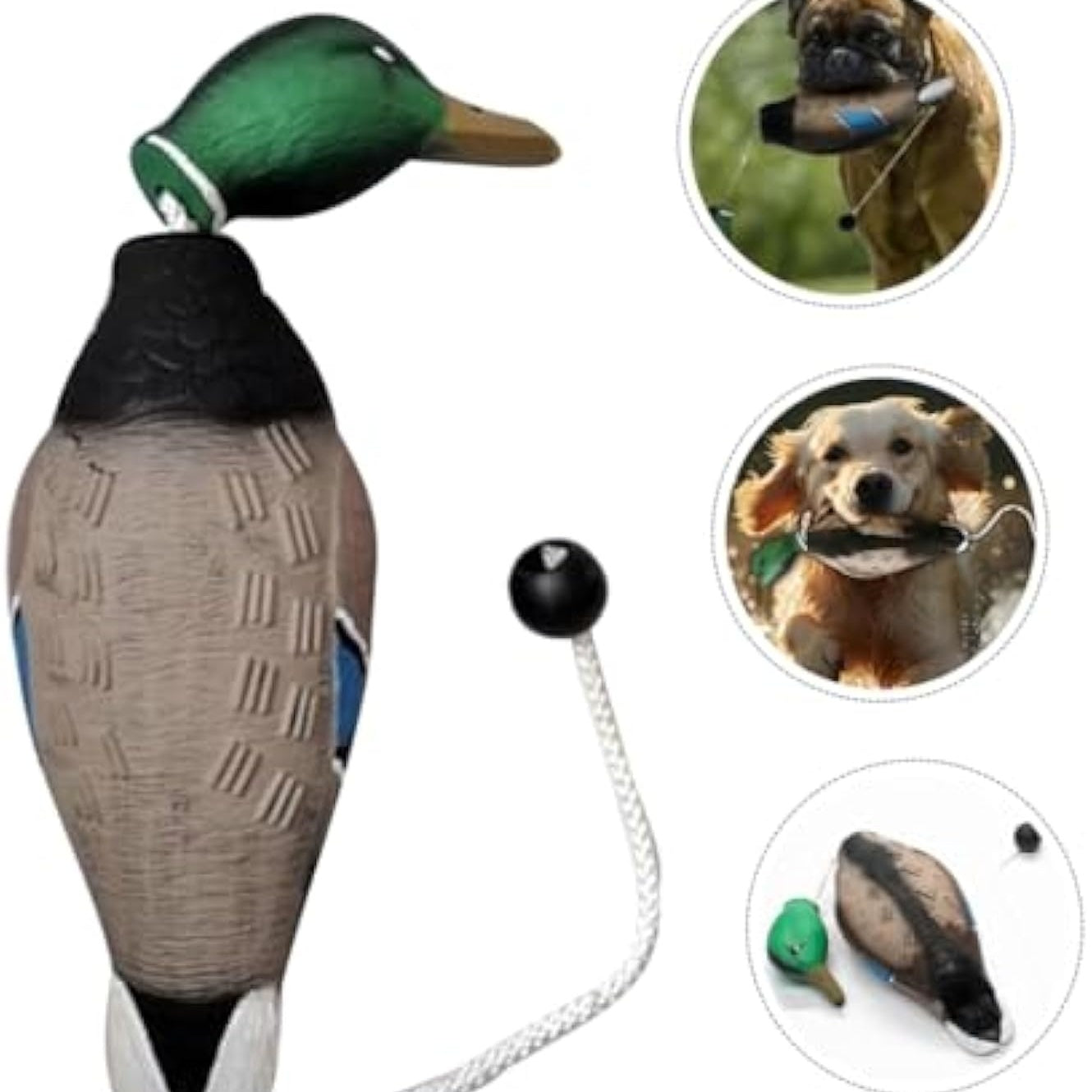 KFX-5207997 Durable Stuffed Duck Dog Toy for Aggressive Chewers - No Stuffing, Quacking Sound, Ideal for Training and Play