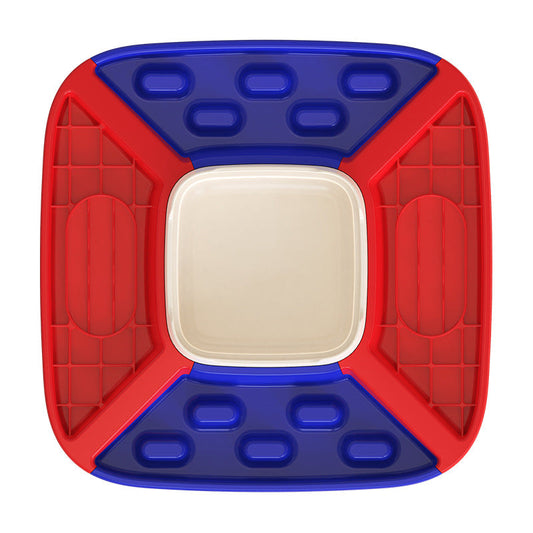 KFX-5209149 Dog Slow Feeder Bowl and Drinking Basin – Plastic Pet Tableware Set, 410mm x 410mm x 67mm, 1080g