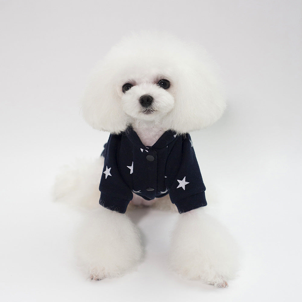 KFX-5210429 Pet Dog Sweatshirt with Pentagram Print - Available in Pink, Purple, Blue, Sizes S-XXL