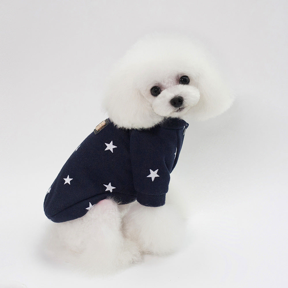 KFX-5210429 Pet Dog Sweatshirt with Pentagram Print - Available in Pink, Purple, Blue, Sizes S-XXL