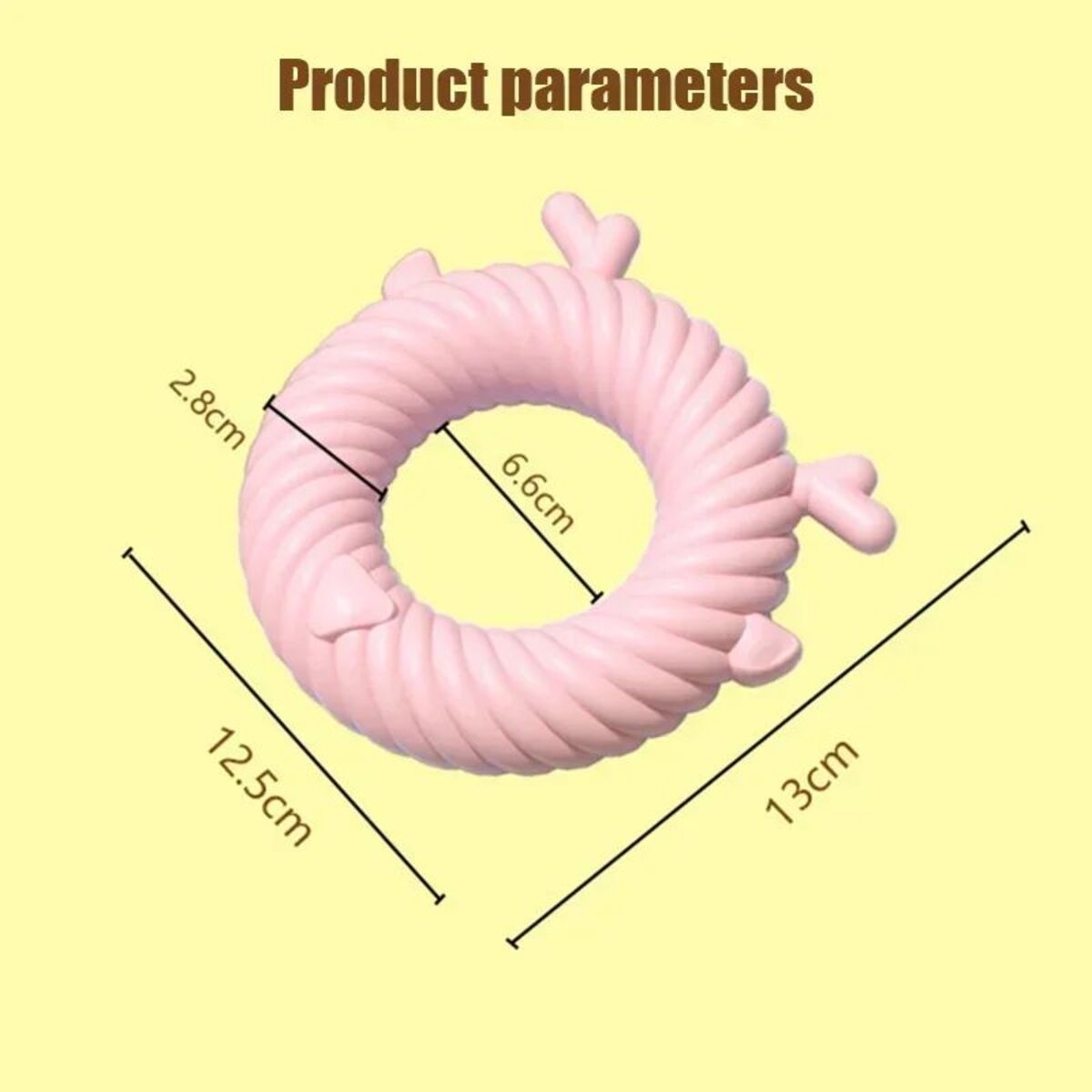 KFX-5212605 Interactive Dog Teething Plush Toy - Chew and Teeth Cleaning Deer Shape for Small to Large Dogs