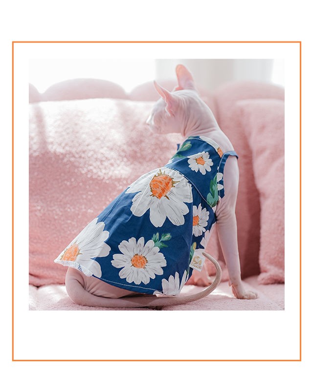 KFX-5212733 Cotton Dress for Pets in Various Sizes (XS, S, M)