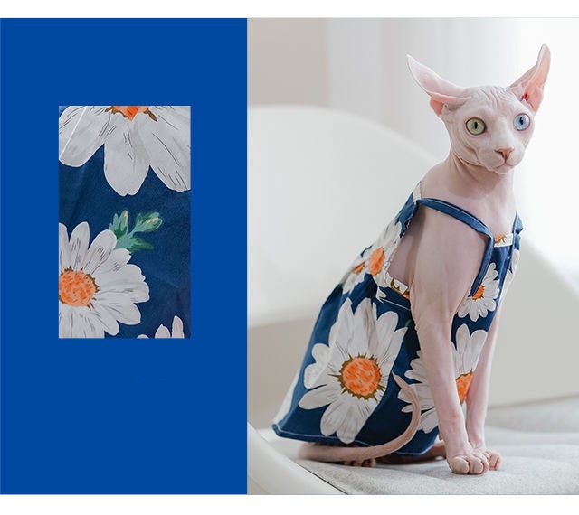 KFX-5212733 Cotton Dress for Pets in Various Sizes (XS, S, M)