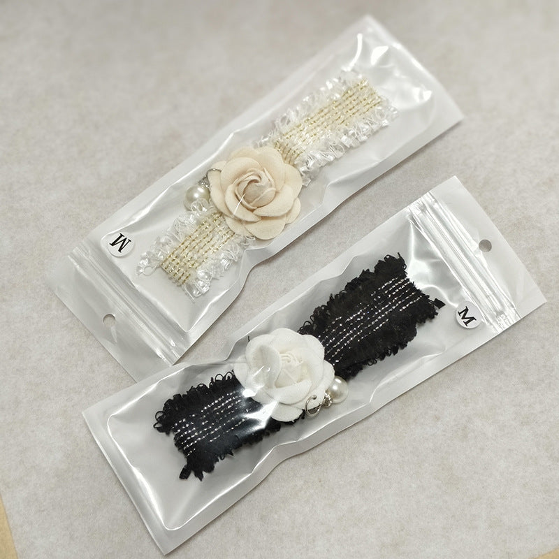 KFX-5213117 Stylish Magnolia Flower Fragrance Collar Accessory for Cats and Dogs
