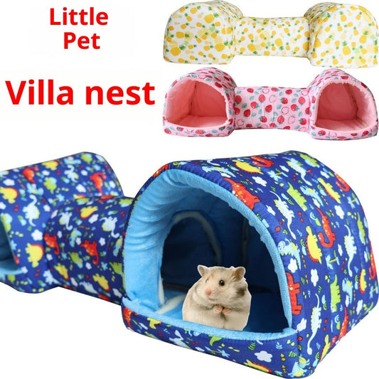 KFX-5214781 Cozy Polyester Nest for Small Pets - Warmth Retention Villa for Hamsters, Squirrels, Guinea Pigs & More