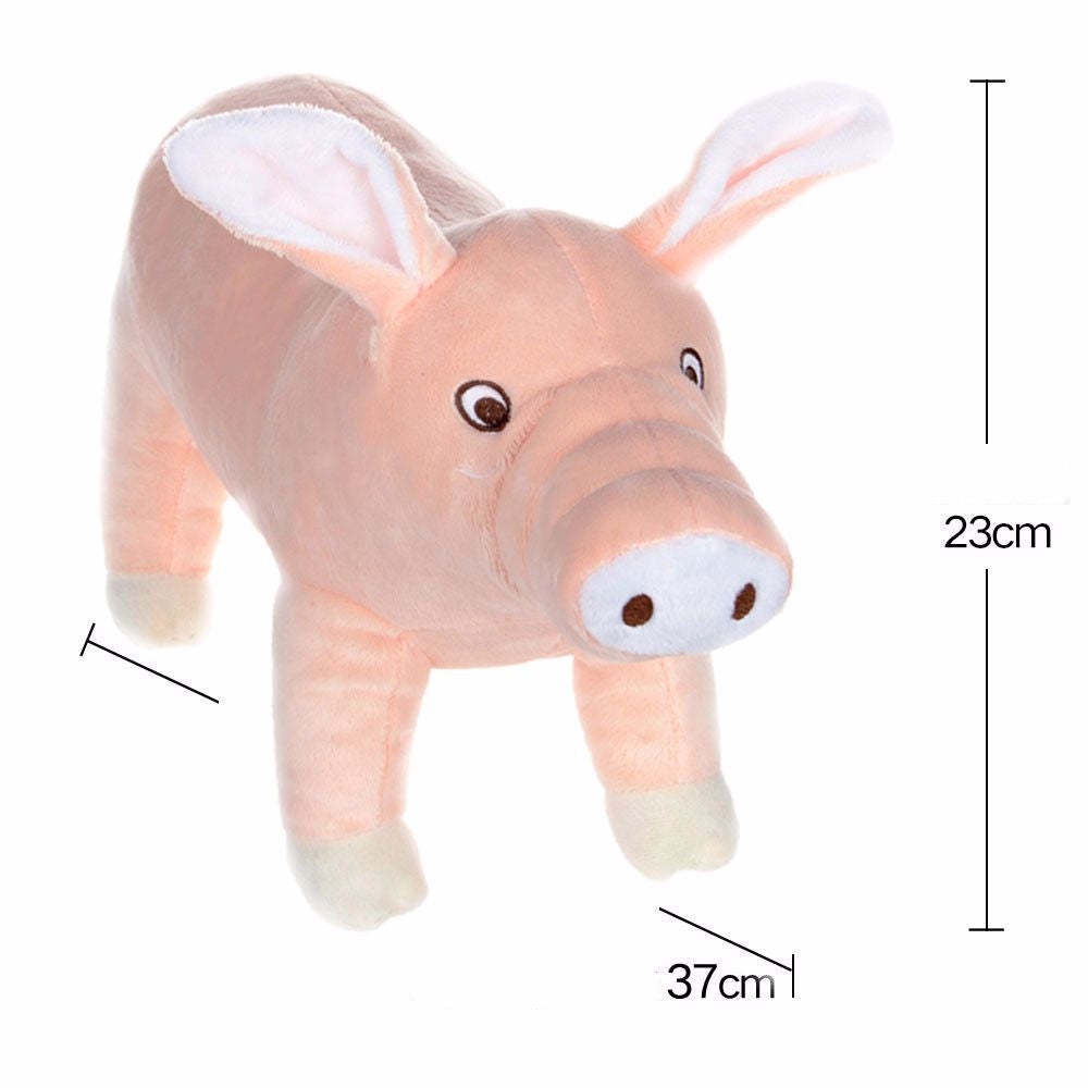 KFX-5215933 Bite-Resistant Plush Pig Toy for Pets - 37x23CM Interactive Molar Chew Toy