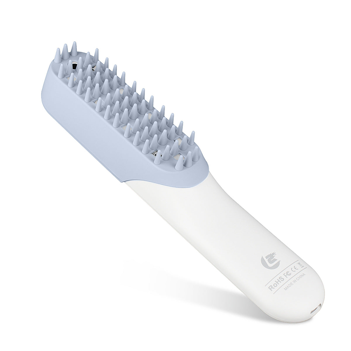 KFX-5216701 Silicone Pet Grooming Brush with Deodorization and Massage Features, Blue