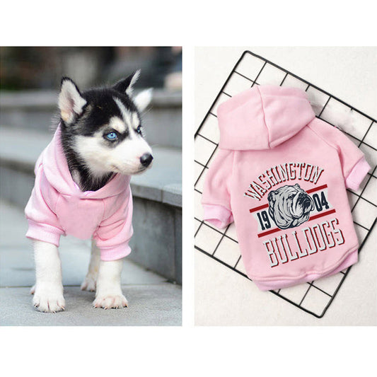 KFX-5219261 Cozy Cotton Hoodie for Dogs - Warm and Loose Fit in Black, Grey, Red, Sizes S-XXL