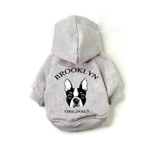 KFX-5219261 Cozy Cotton Hoodie for Dogs - Warm and Loose Fit in Black, Grey, Red, Sizes S-XXL