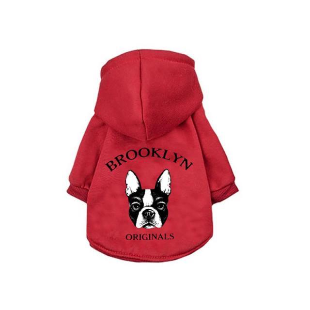 KFX-5219261 Cozy Cotton Hoodie for Dogs - Warm and Loose Fit in Black, Grey, Red, Sizes S-XXL