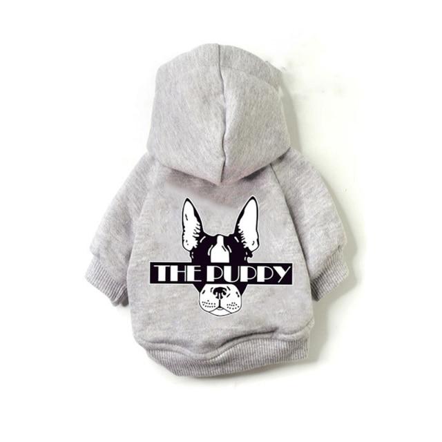 KFX-5219261 Cozy Cotton Hoodie for Dogs - Warm and Loose Fit in Black, Grey, Red, Sizes S-XXL