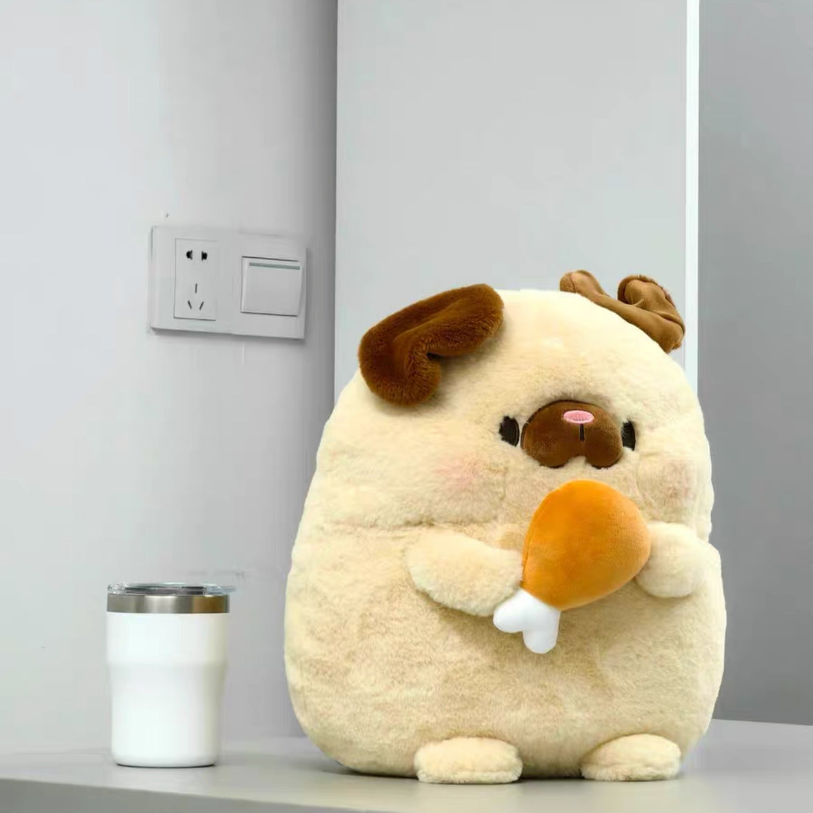 KFX-5220541 Plush 8-Inch Crane Machine Toy - Soft Rabbit Fur Filling