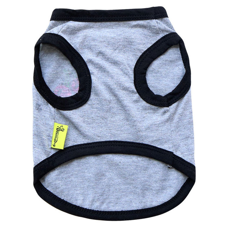 KFX-5221437 Cotton Leisure Vest for Small Dogs - Teddy Pomeranian Style with Happy Monkey Design