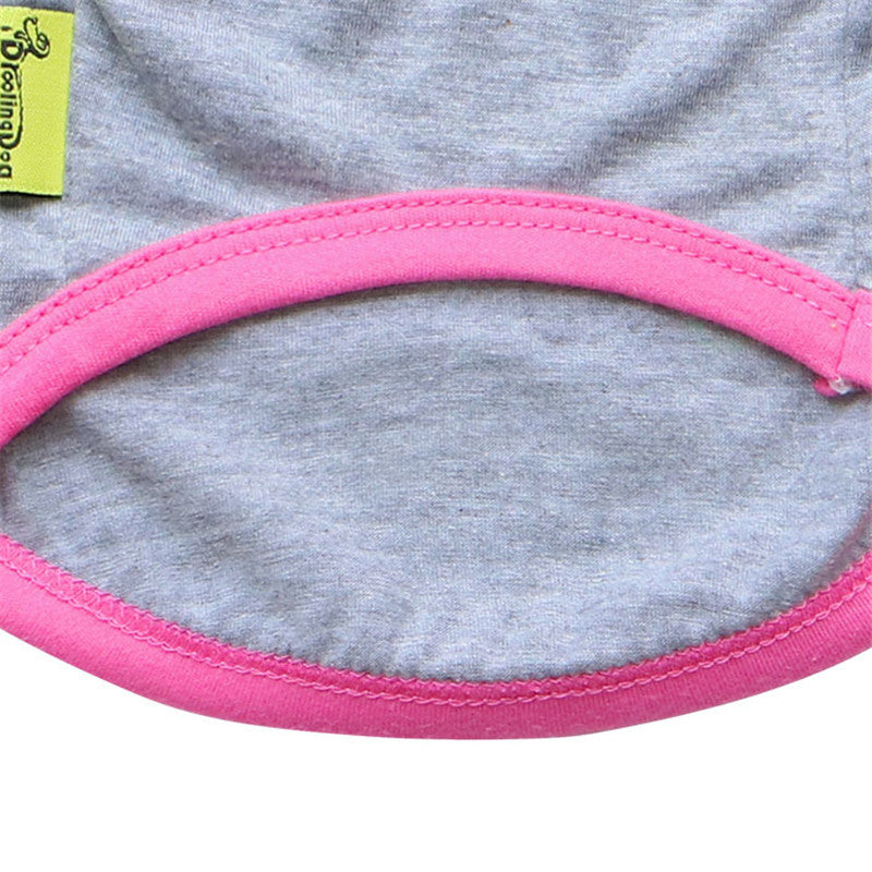 KFX-5221437 Cotton Leisure Vest for Small Dogs - Teddy Pomeranian Style with Happy Monkey Design