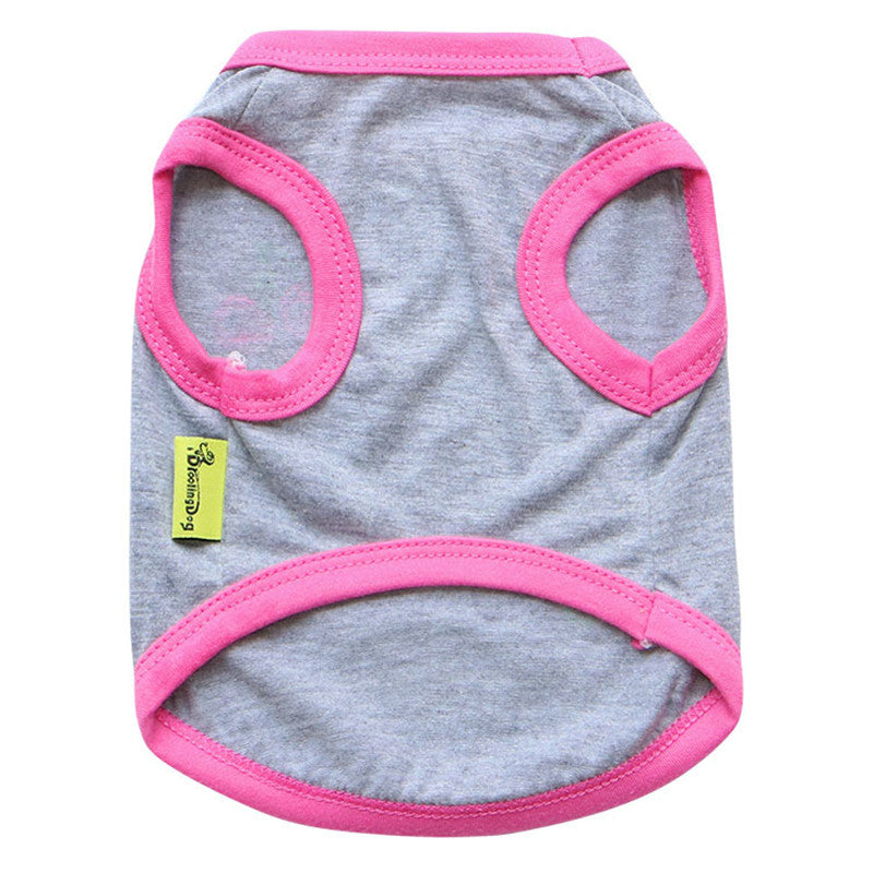 KFX-5221437 Cotton Leisure Vest for Small Dogs - Teddy Pomeranian Style with Happy Monkey Design