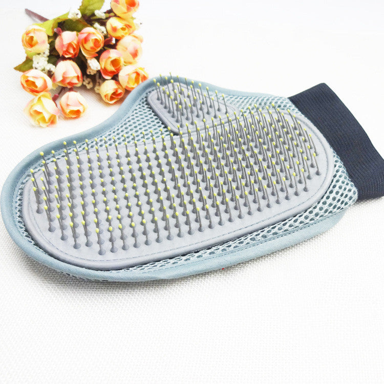 KFX-5222461 Pet Bathing and Massage Gloves - Metal Brush, 23.5x18.5cm