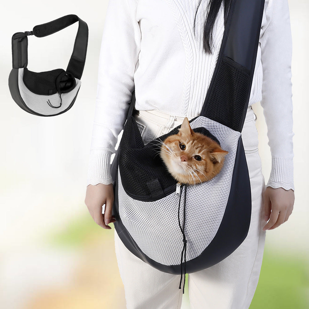 KFX-5223101 Pet Carrier Backpack for Puppies and Kittens - Medium Soft Polyester Design, Waterproof Interior, 40x22x10cm & 47x35x14cm Sizes