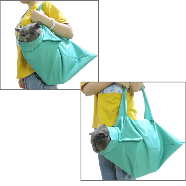 KFX-5228861 One Shoulder Crossbody Backpack for Cats with Front Paw Openings and Secure Zip Closure