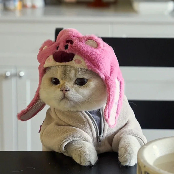 KFX-5231165 Cute Casual Winter Pet Hooded Hats - Various Styles for Small Pets