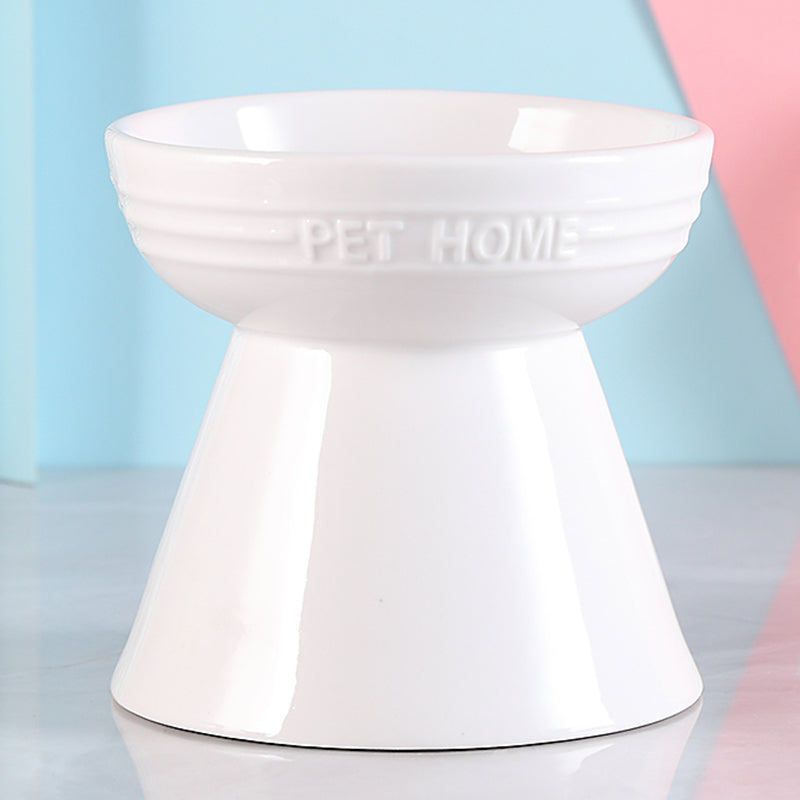 KFX-5232573 Ceramic Cat Food Bowl with High Foot Protection and 250ml Capacity