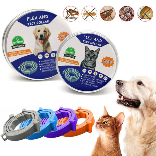KFX-5234365 Rose Red Anti-Flea Collar for Cats and Dogs - Durable Plastic Design