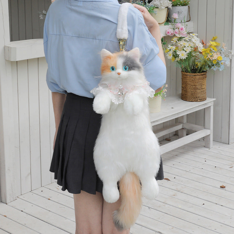 KFX-5234621 Multi-Color Cat Backpack with Plaid Scarf Options for Youth