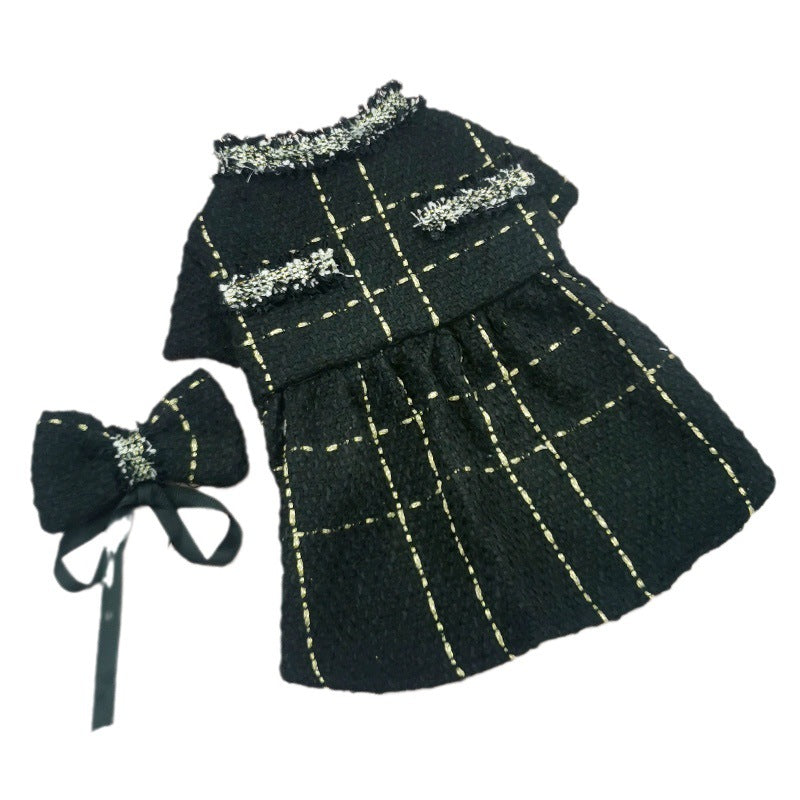 KFX-5234749 Classic Style Cat Hat and Coat Set with Matching Skirt - Available in White and Black, Multiple Sizes