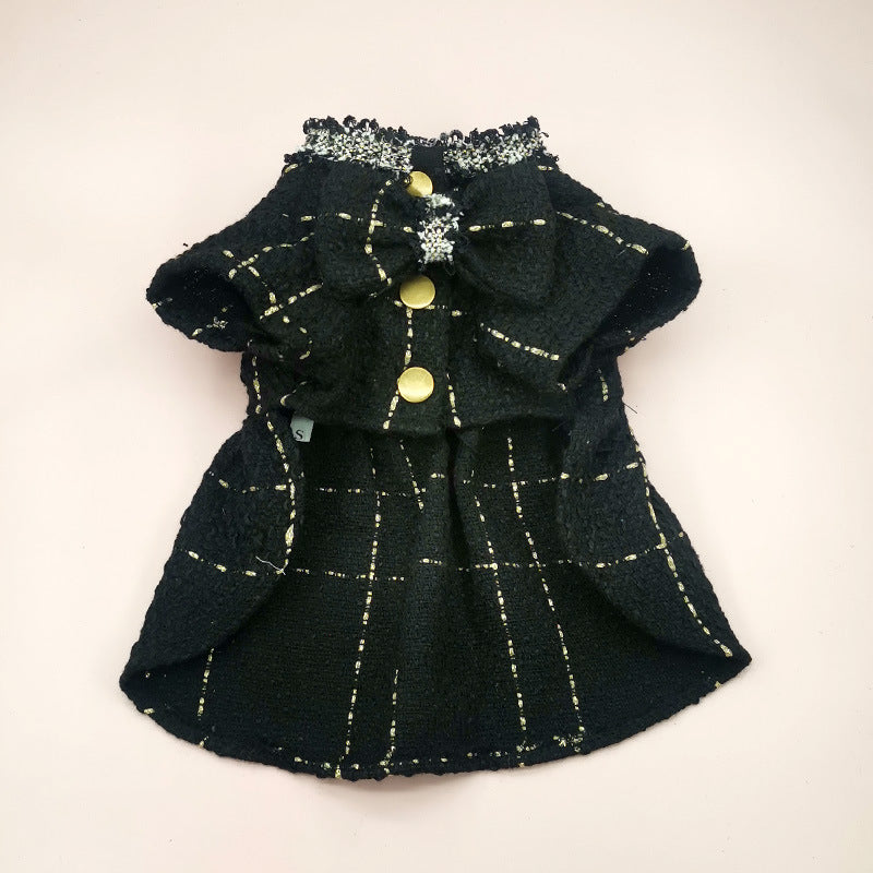 KFX-5234749 Classic Style Cat Hat and Coat Set with Matching Skirt - Available in White and Black, Multiple Sizes