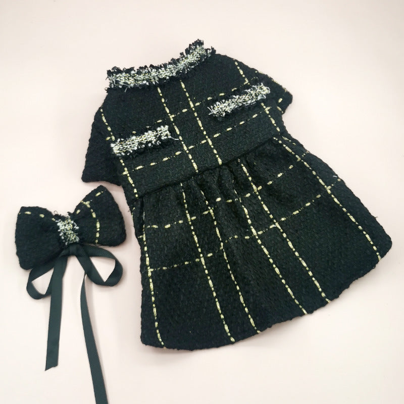KFX-5234749 Classic Style Cat Hat and Coat Set with Matching Skirt - Available in White and Black, Multiple Sizes