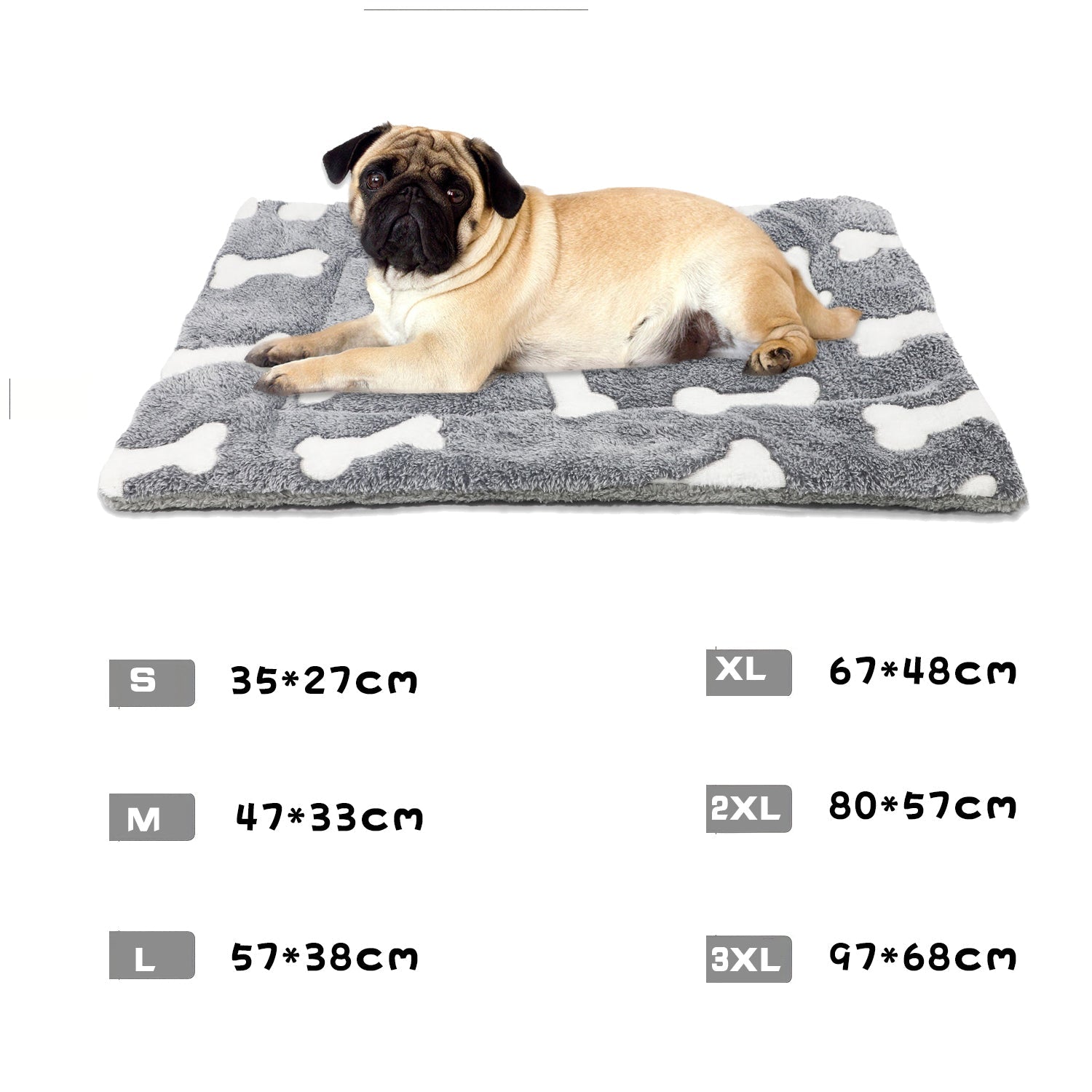 KFX-5235645 Self-Warming Reversible Pet Sleeping Mat for Dogs and Cats – Soft Coral Velvet Dog Bed, Machine Washable, Non-Slip Crate Pad
