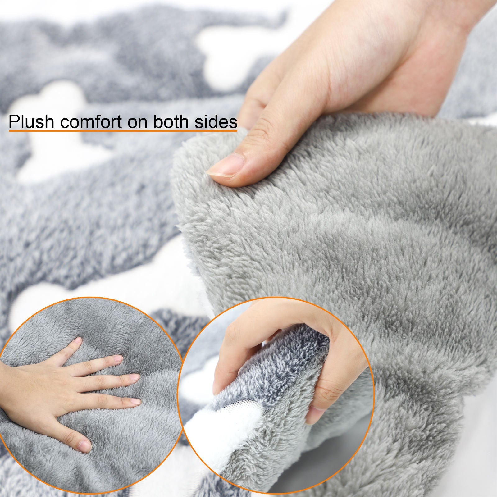 KFX-5235645 Self-Warming Reversible Pet Sleeping Mat for Dogs and Cats – Soft Coral Velvet Dog Bed, Machine Washable, Non-Slip Crate Pad