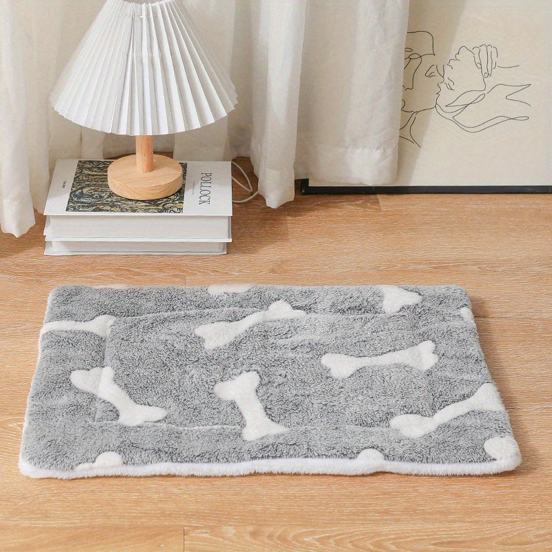 KFX-5235645 Self-Warming Reversible Pet Sleeping Mat for Dogs and Cats – Soft Coral Velvet Dog Bed, Machine Washable, Non-Slip Crate Pad