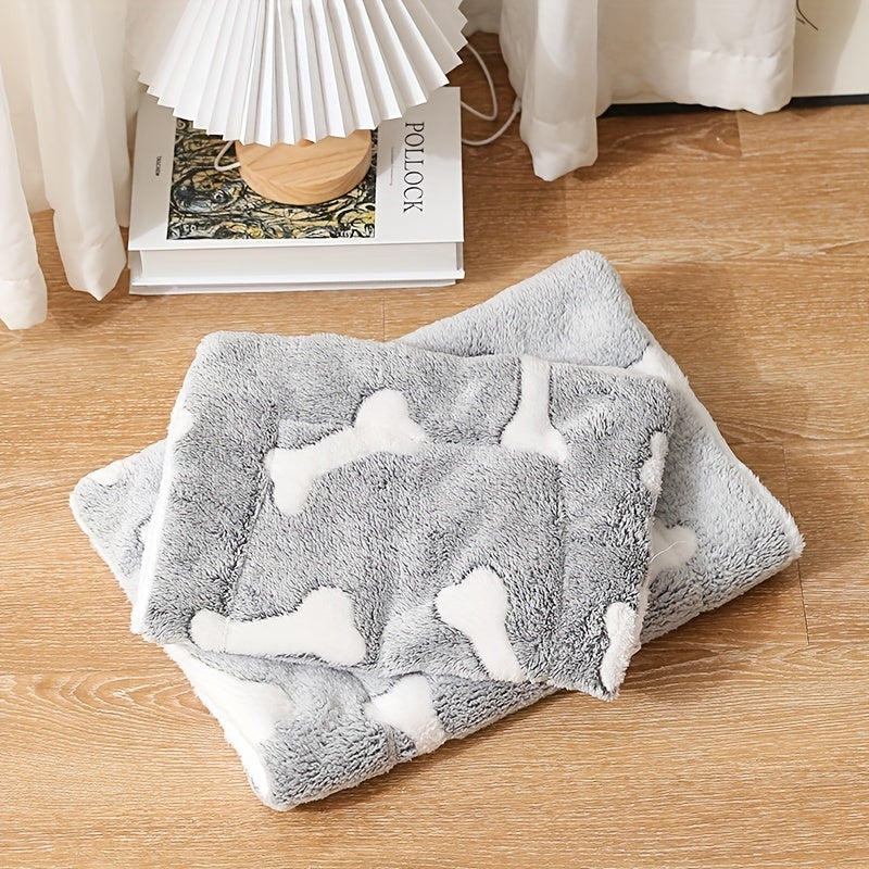 KFX-5235645 Self-Warming Reversible Pet Sleeping Mat for Dogs and Cats – Soft Coral Velvet Dog Bed, Machine Washable, Non-Slip Crate Pad