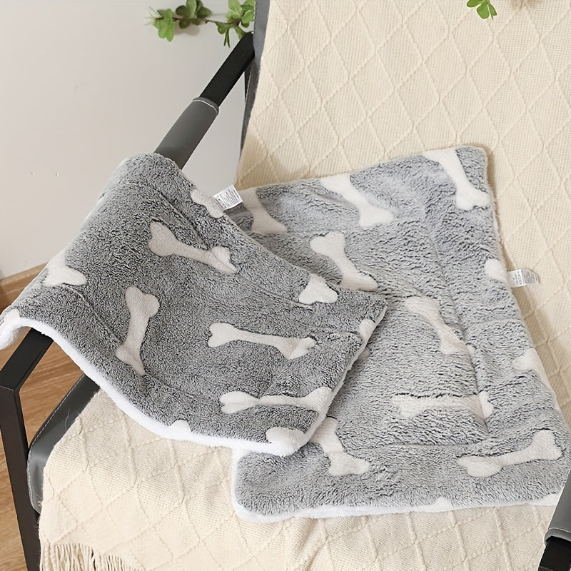 KFX-5235645 Self-Warming Reversible Pet Sleeping Mat for Dogs and Cats – Soft Coral Velvet Dog Bed, Machine Washable, Non-Slip Crate Pad