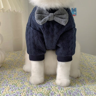 KFX-5236541 Cozy Casual Dark Blue Pet Clothes for Small to Large Dogs