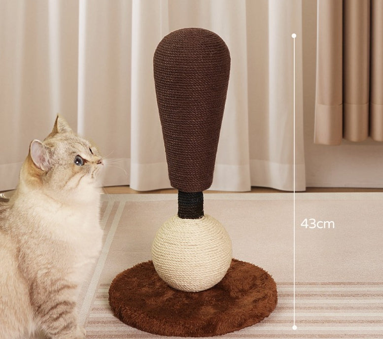 KFX-5238333 Exclamation Point Jute Cat Scratch Board & Teaser Toy for Fun Interaction