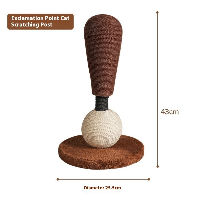 KFX-5238333 Exclamation Point Jute Cat Scratch Board & Teaser Toy for Fun Interaction