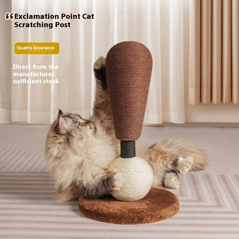 KFX-5238333 Exclamation Point Jute Cat Scratch Board & Teaser Toy for Fun Interaction