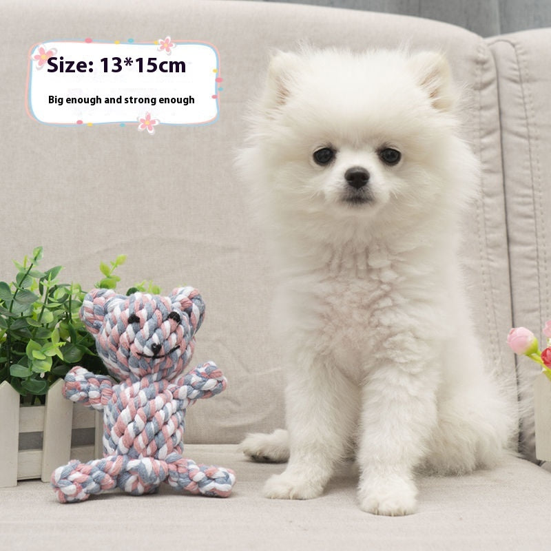 KFX-5238973 Durable Cotton Rope Chewing Toy for Dogs - Molar Friendly Designs