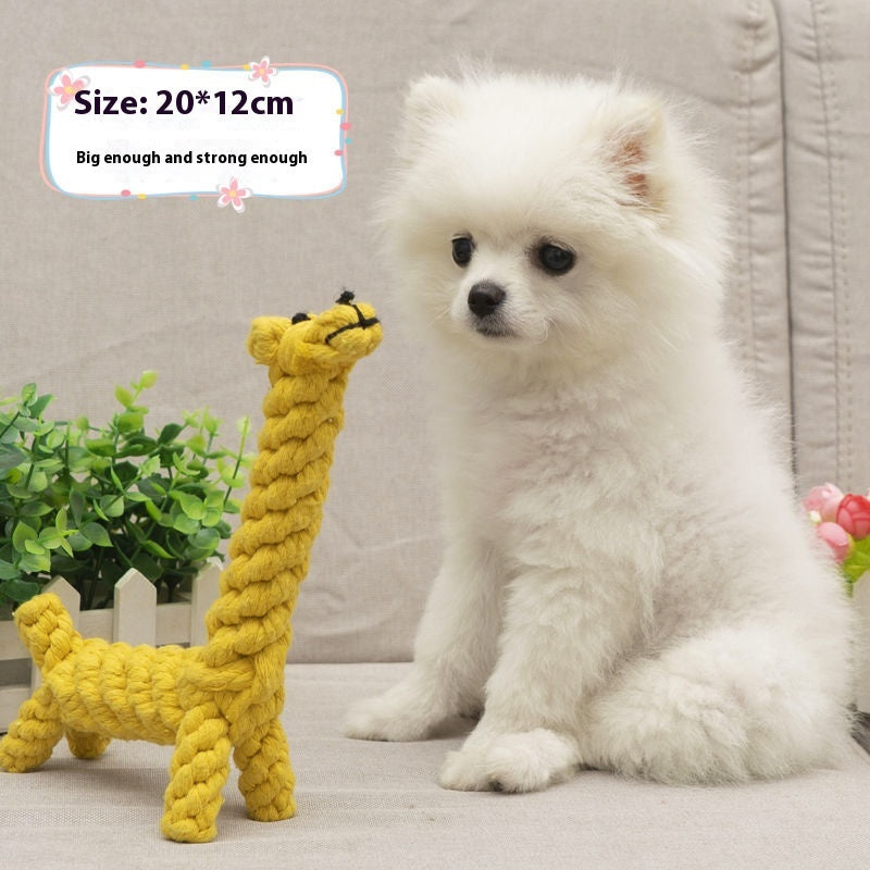 KFX-5238973 Durable Cotton Rope Chewing Toy for Dogs - Molar Friendly Designs