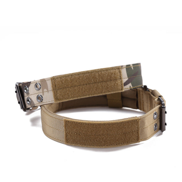 KFX-5240125 Durable 1.5-Inch Thick Double-Layer Nylon Webbing Dog Collar with Plastic Buckle for Medium and Large Dogs