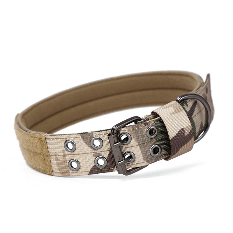KFX-5240125 Durable 1.5-Inch Thick Double-Layer Nylon Webbing Dog Collar with Plastic Buckle for Medium and Large Dogs