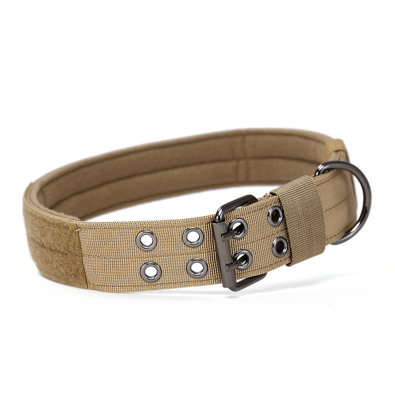 KFX-5240125 Durable 1.5-Inch Thick Double-Layer Nylon Webbing Dog Collar with Plastic Buckle for Medium and Large Dogs